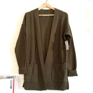 nwt SONOMA everyday cardigan green pockets